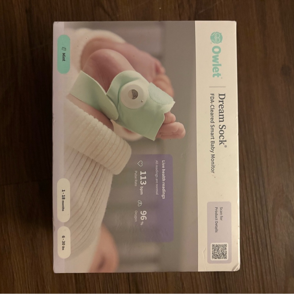 Owlet Dream Sock Baby Monitor - Mint Green